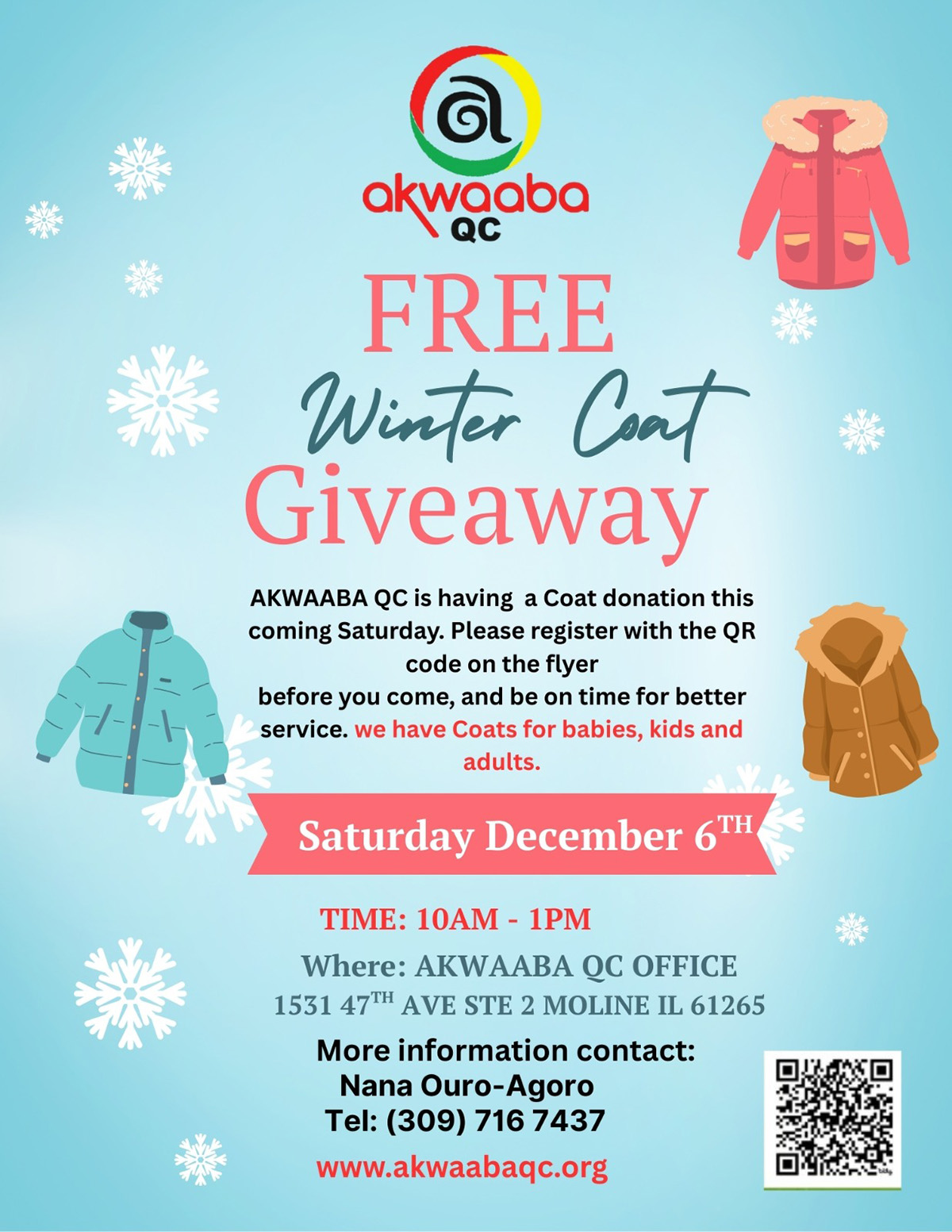 information about coat give away
